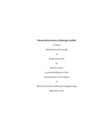 Plasma dissociation of hydrogen sulfide