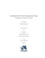 Understanding the Role of Peer Mentors in Supporting Chinese Freshman Undergraduates' Acculturation: A Case Study