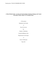 A mixed methods study: assessing and understanding technology pedagogy and content knowledge among college level teaching faculty