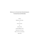 Effectiveness of an afterschool sports mentoring program in promoting interpersonal relationships