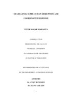 Multi-level supply chain disruption and coordinated response