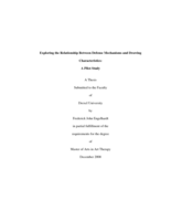 Exploring the Relationship Between Defense Mechanisms and Drawing Characteristics: A Pilot Study