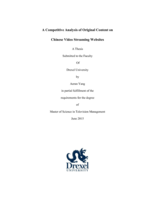 A competitive analysis of original content on Chinese video streaming websites