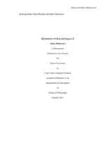 Rhythmicity of sleep and impact of safety behaviors