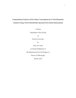 Computational analysis of the colonic transciptome & in vitro biomarker analysis using a novel microfluidic quantum dot linked immunoassay