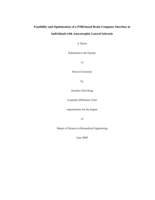 Feasibility and optimization of a P300-based brain computer interface in individuals with amyotrophic lateral sclerosis