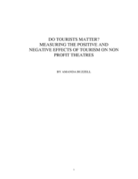 Do tourists matter?: Measuring the positive and negative effects of tourism on non profit theatres