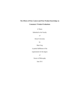 The effects of price context and prior product knowledge on consumers' product evaluations