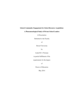 School-community engagement for school resource acquisition: a phenomenological study of private school leaders