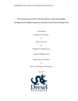 Novel assessment of affective distress intolerance: behavioral paradigm development and ecological momentary assessment in individuals with binge eating