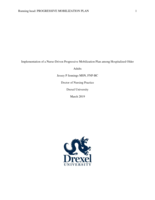 Implementation of a nurse-driven progressive mobilization plan among hospitalized older adults