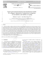 Equal and local-load-sharing micromechanical models for collagens: Quantitative comparisons in response of non-diabetic and diabetic rat tissue