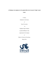 A Preliminary Investigation of a Personalized Risk Alert System for Weight Control Lapses