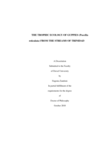 The trophic ecology of guppies (Poecilia reticulata) from the streams of Trinidad