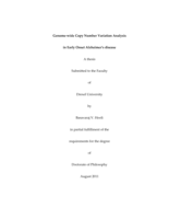 Genome-wide copy number variation analysis in early onset Alzheimer's disease