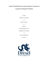 A Study of Microbial Diversity Using Comparative Genomics and Comparative Metagenomics Methods