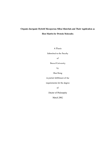 Organic-inorganic hybrid mesoporous silica materials and their application as host matrix for protein molecules