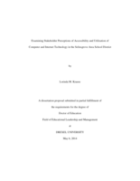 Examining Stakeholder Perceptions of Accessibility and Utilization of Computer and Internet Technology in the Selinsgrove Area School District