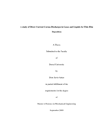 A study of direct current corona discharges in gases and liquids for thin film deposition