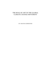 Role of art in the global climate change movement