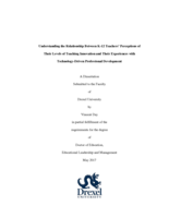 Understanding the Relationship Between K-12 Teachers' Perceptions of Their Levels of Teaching Innovation and Their Experiences with Technology-Driven Professional Development