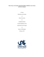 Three essays on economic and financial risks in different asset classes and diverse regions