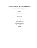 Coupling of nitric oxide transport and blood flow: a computational modeling approach