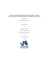 Factors that influence middle school general education teachers' attitudes toward the inclusion of IDEA-eligible students who exhibit disruptive behaviors