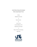 Social problem solving and psychological distress among pregnant women