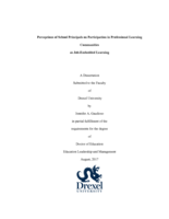 Perceptions of school principals on participation in professional learning communities as job-embedded learning
