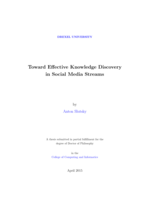 Toward effective knowledge discovery in social media streams