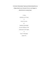 A symbiotic relationship?: exploring the relationships between college students and community partners who engage in a shared service-learning project