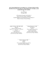 Mutation profiling in colorectal cancer patients with microsatellite instability: high frequency of BRCA2 and EGFR somatic mutations