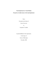 Visual impairment in a visual medium perspectives of online learners with visual impairments