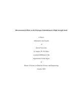 Microstructural effects on the hydrogen embrittlement of high strength steels