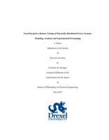 Non-destructive, remote testing of physically distributed power systems: modeling, analysis and experimental prototyping