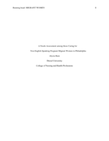 Needs Assessment among those Caring for Non-English Speaking Pregnant Migrant Women in Philadelphia