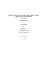 The influence of student affairs professionals' spirituality on the development of college students: a phenomenological study