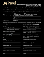 The Value and Lasting Impact of a College Theatre Program: A Case Study