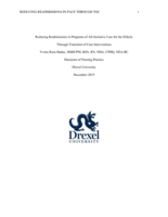 Reducing readmissions in programs of all-inclusive care for the elderly through transition of care interventions