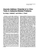 Keynote address: potential of in vitro tests in asbestos-related problems