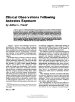 Clinical observations following asbestos exposure