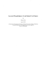 Secreted phospholipase A2 and spinal cord injury