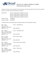 Essays on expectations in macroeconomics