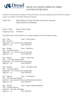 Water Quality in Premise Plumbing: Informed by Systematic Experimentation and Modeling