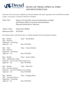 Impact of juvenile risk assessment information on judges' and probation officers' decisions about residential placement and restrictive sanctions