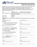 Programming at Arts Organizations as Community Response to COVID-19