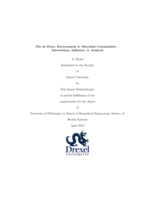 Pas de deux: environment & microbial communities - interactions, influence, & analysis