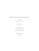 Problems in extremal and combinatorial geometry