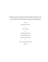 RNR-based assessment feedback: reception by offenders and impact on self-perceived risk and needs, motivation for change, and treatment readiness